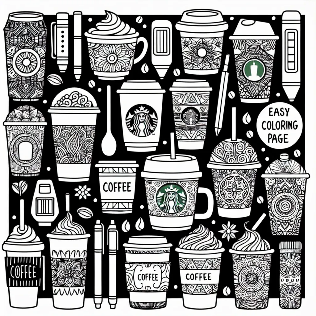 Get Your Caffeine Fix with Our Starbucks Coloring Page Collection!