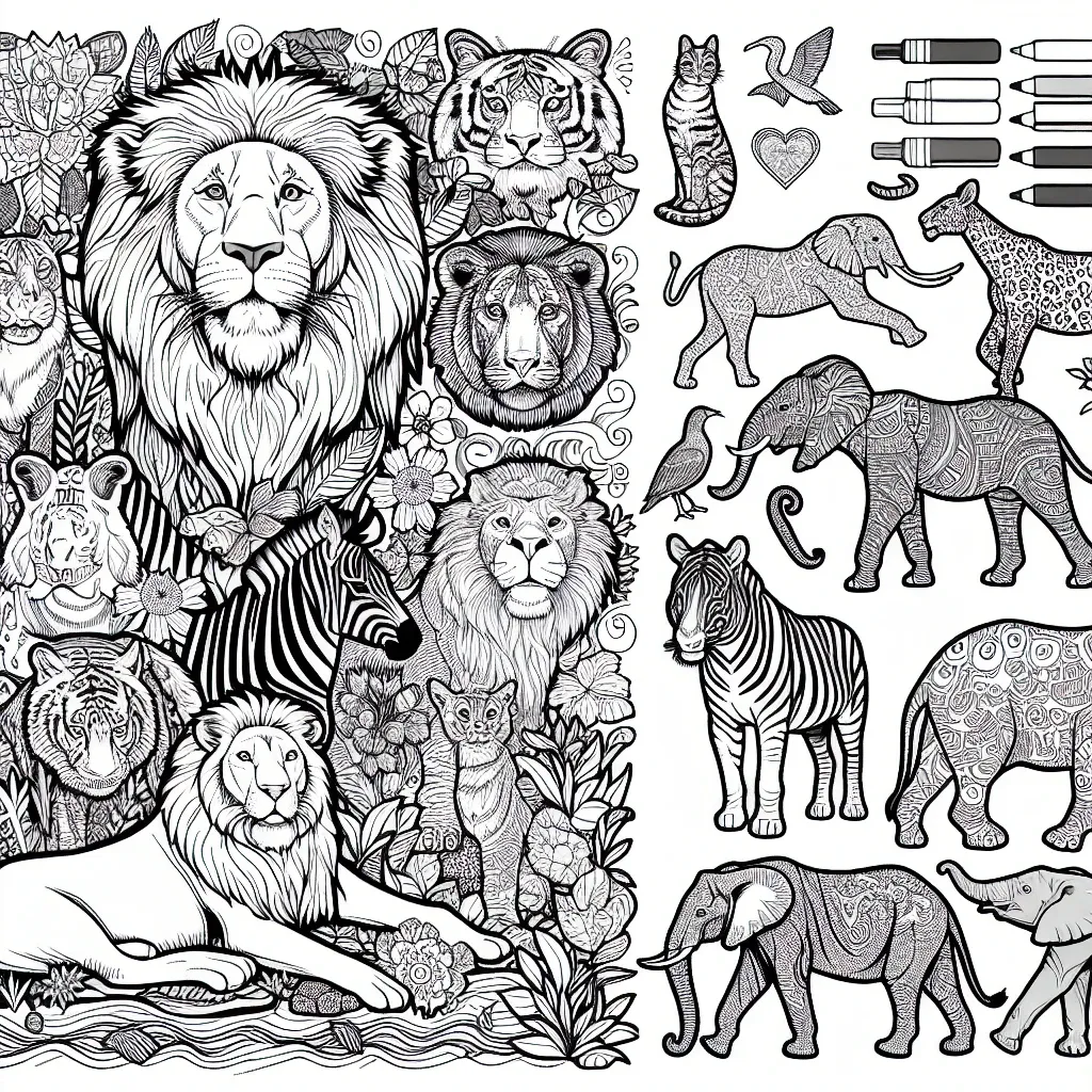 Explore the Wild with Our Animals Coloring Page Collection!