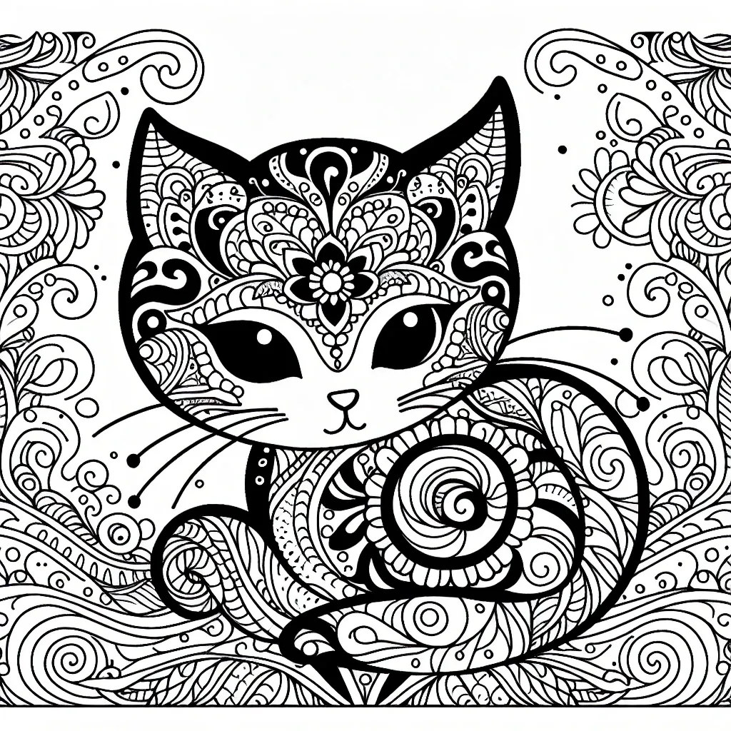 Unwind with a Cat Nap Coloring Page: Relax and De-Stress with Adorable Feline Designs