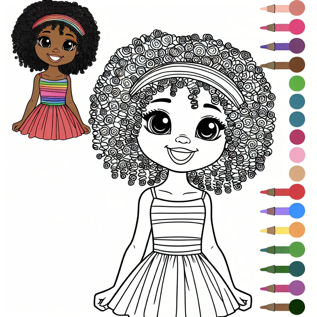 10 Stunning Black Girl Coloring Pages to Celebrate Diversity and Representation