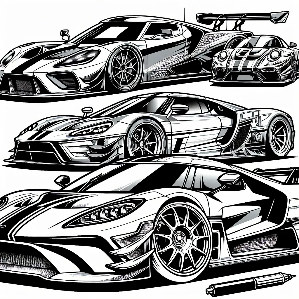 Rev up your creativity with our Ferrari coloring page collection!