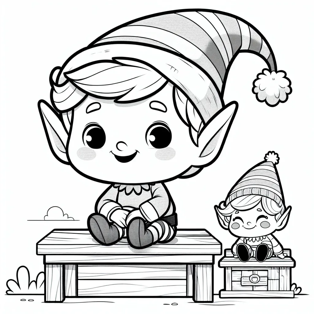 Get into the festive spirit with our Elf on the Shelf coloring page!