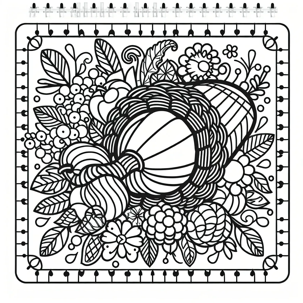 Get Festive with Our Cornucopia Coloring Page – Perfect for Thanksgiving Fun!