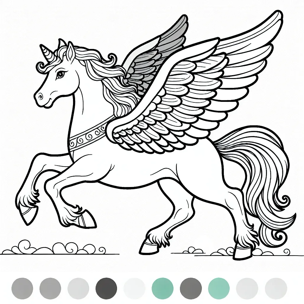 Unleash Your Imagination with Our Exquisite Pegasus Coloring Page Collection