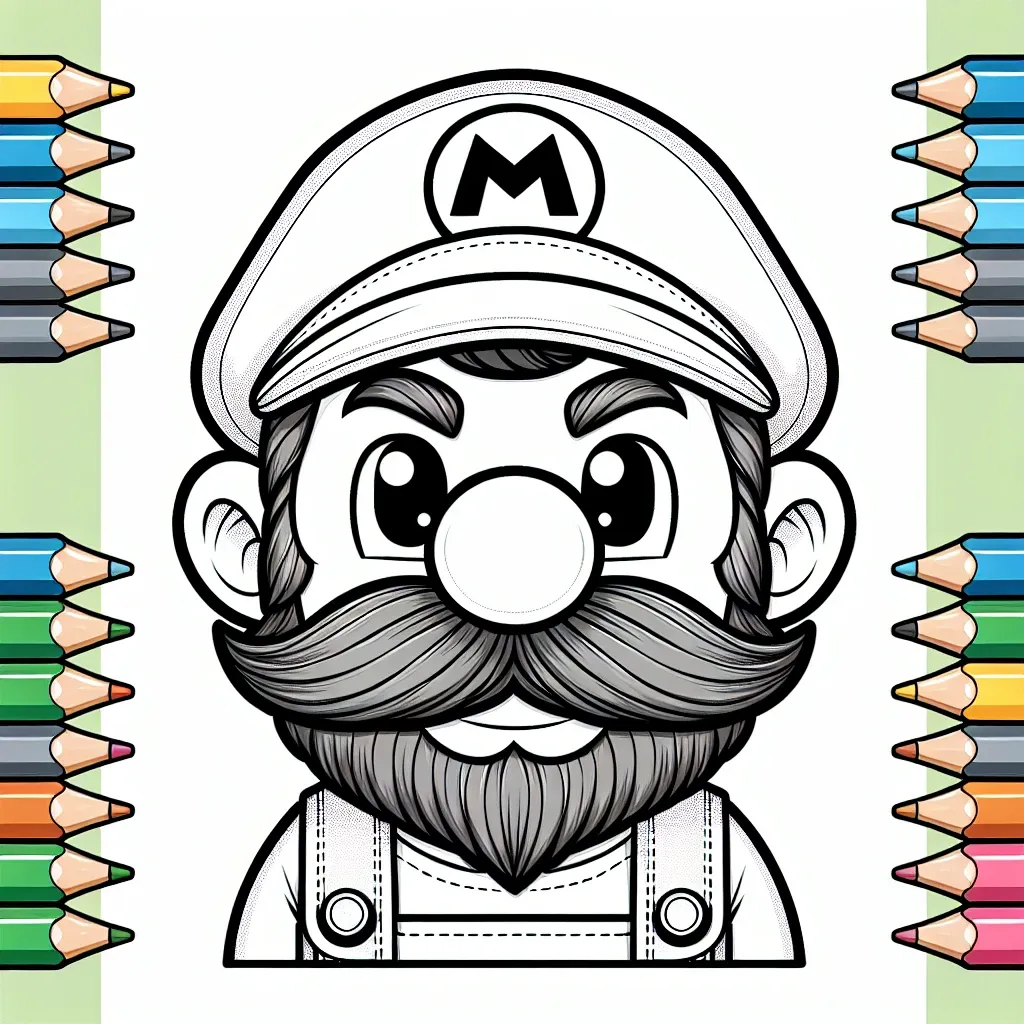 Coloring Page Mario: Bring Your Favorite Plumber to Life with Our Fun and Free Printable Designs!