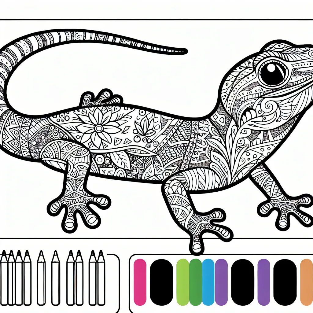 Unleash Your Creativity with Our Gecko Coloring Page Collection!