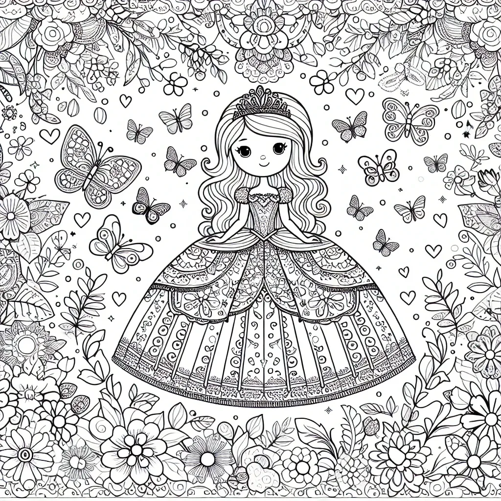 Unleash Your Creativity with Our Beautiful Coloring Page Princess Collection!