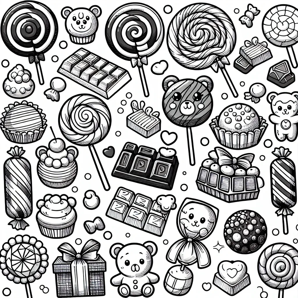 Unleash Your Sweet Tooth with Our Candy Coloring Pages Collection!