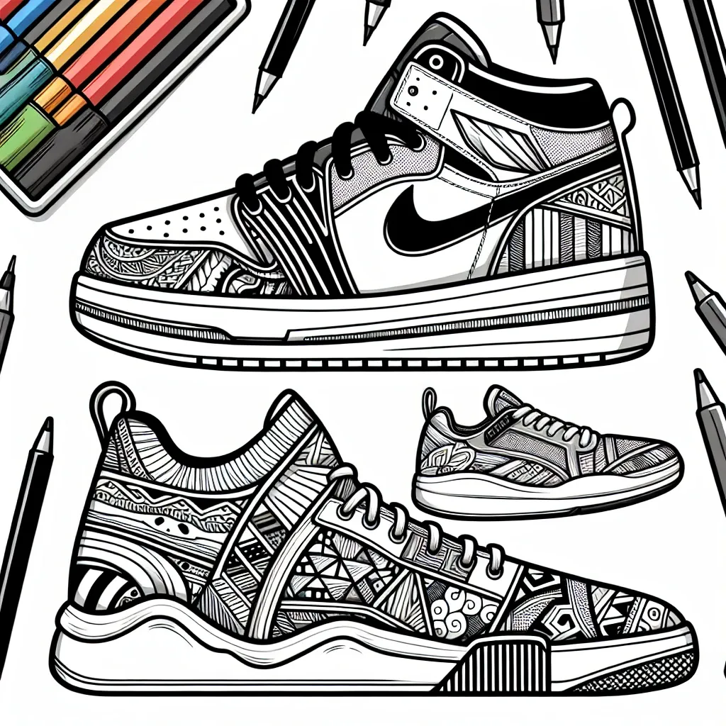 Get Creative with Our Nike Shoe Coloring Page Collection!