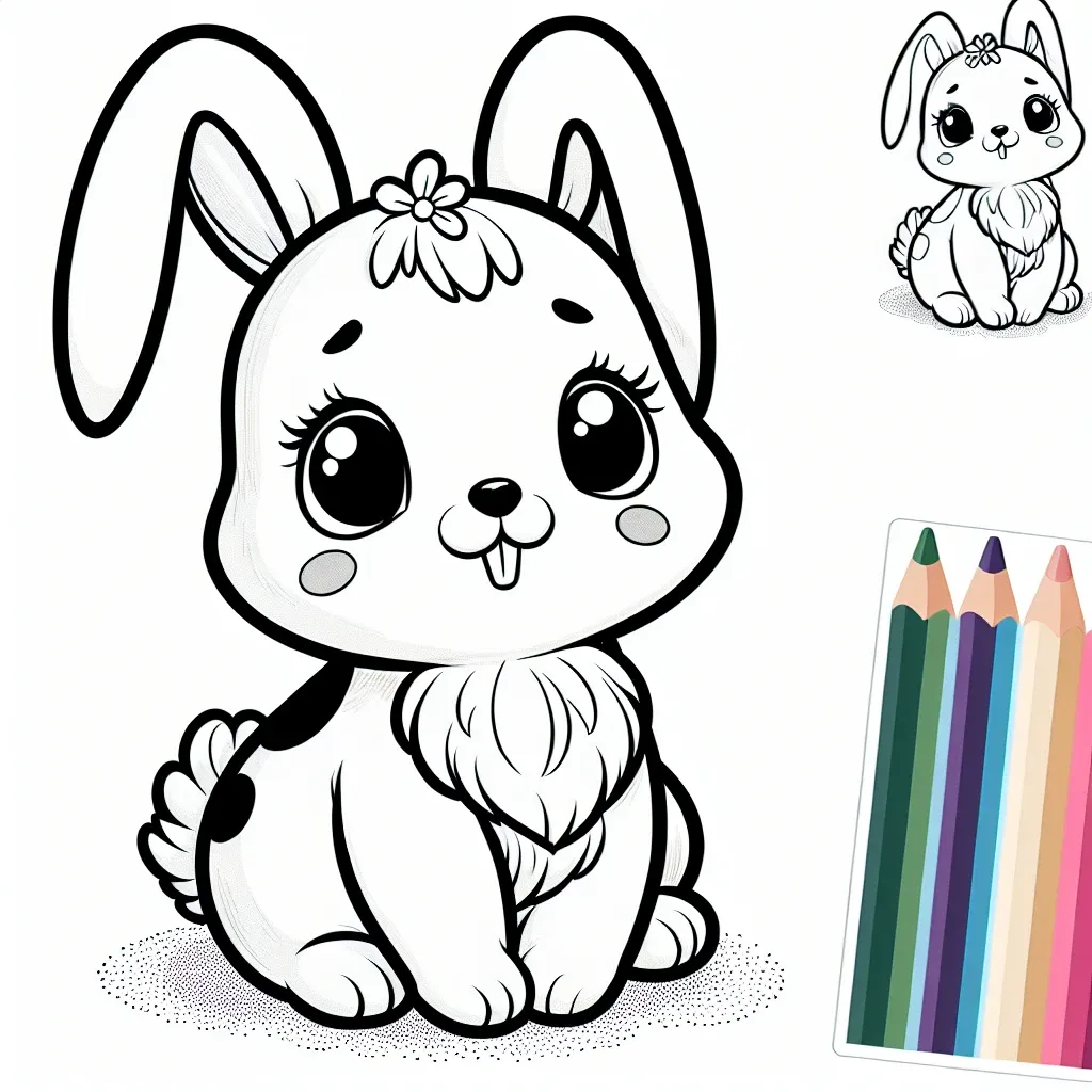 Adorable Baby Bunny Coloring Page: Free Printable for Your Coloring Fun!