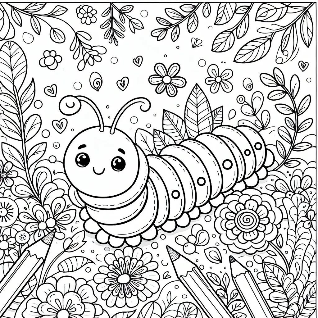 Get Creative with Our Caterpillar Coloring Page: A Fun Activity for Kids!