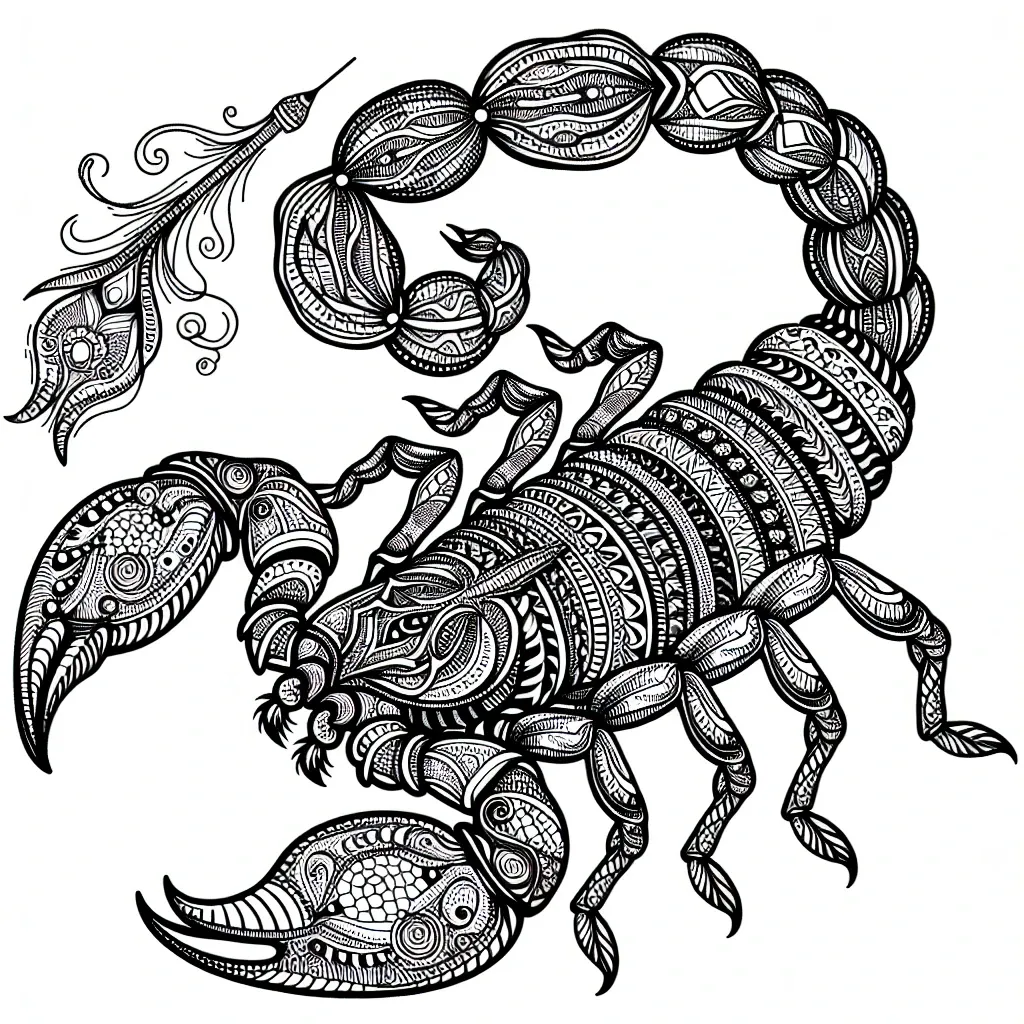 Unleash Your Creativity with a Scorpion Coloring Page!