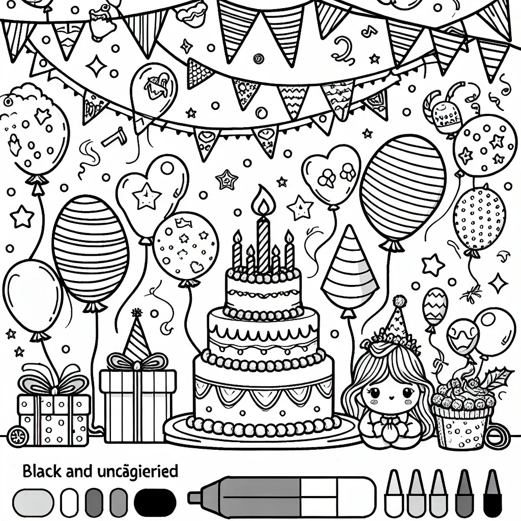 Celebrate in Color: Fun Birthday Coloring Page Designs for All Ages!