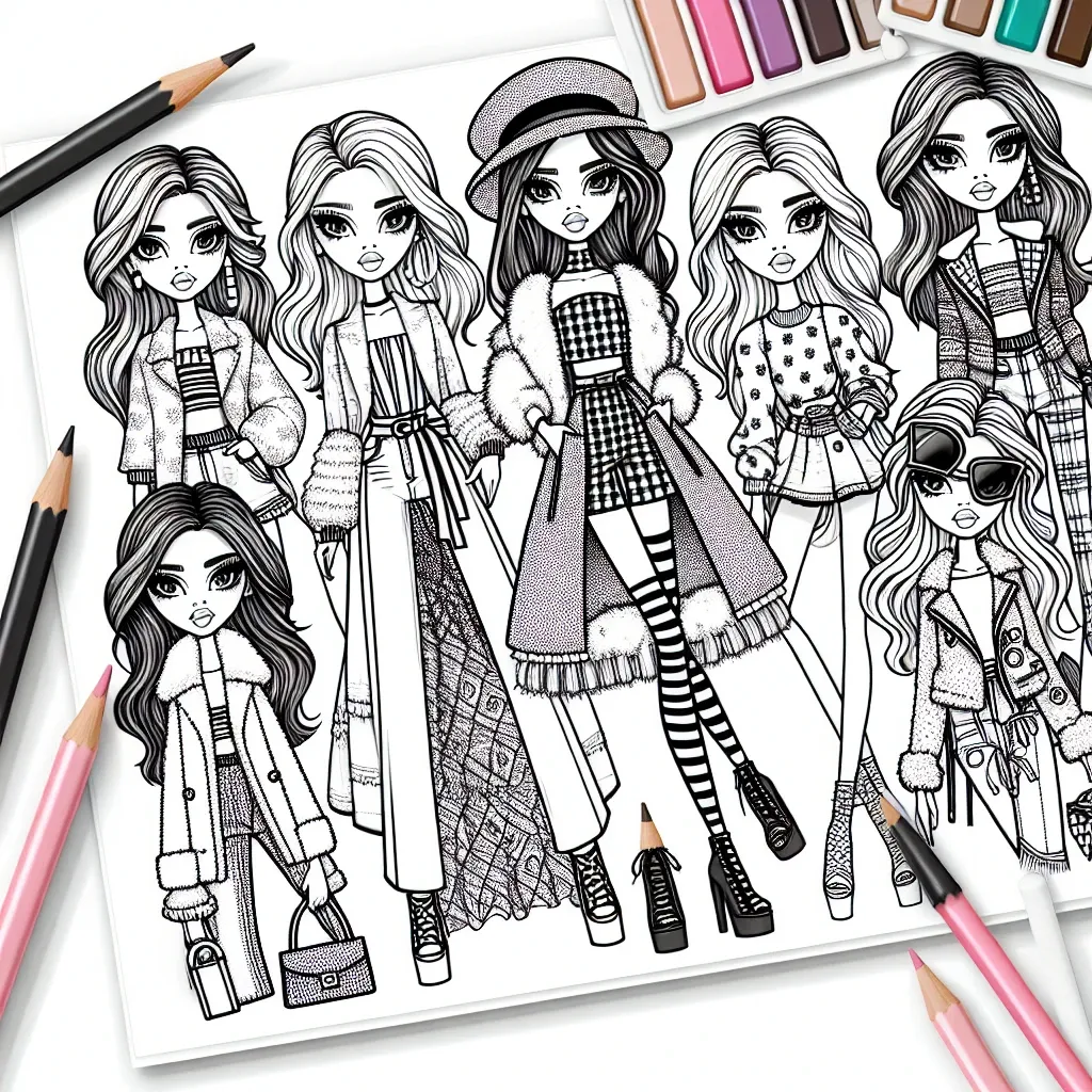 Unleash Your Inner Stylist with our Bratz Coloring Page Collection!