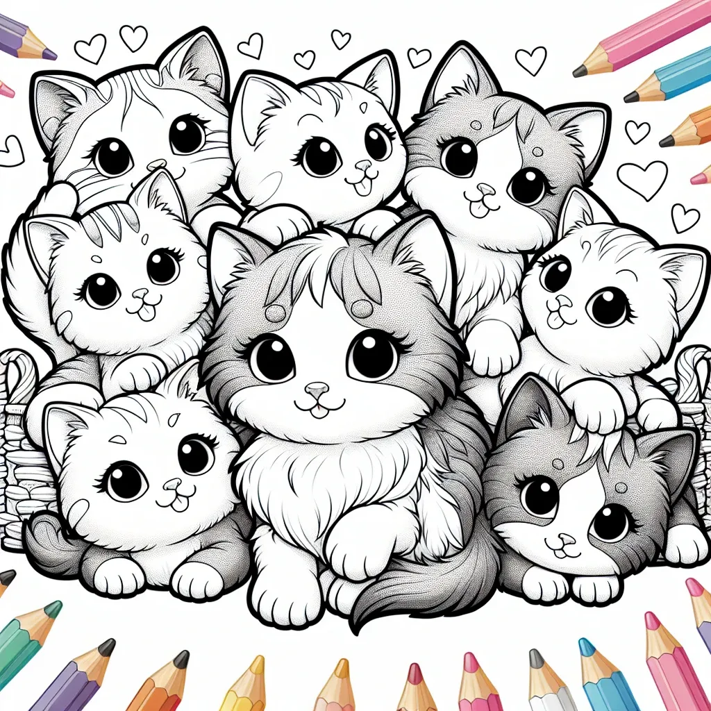 Adorable Kittens Coloring Page: The Perfect Activity for Cat Lovers!