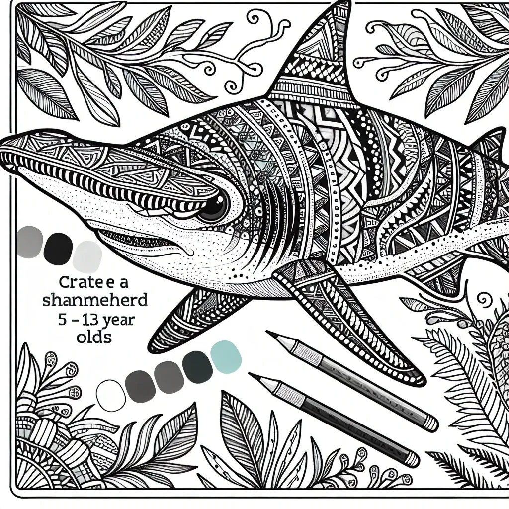 Get Creative with Our Hammerhead Shark Coloring Page: Dive into the Deep Blue Sea with this Fierce Predator!