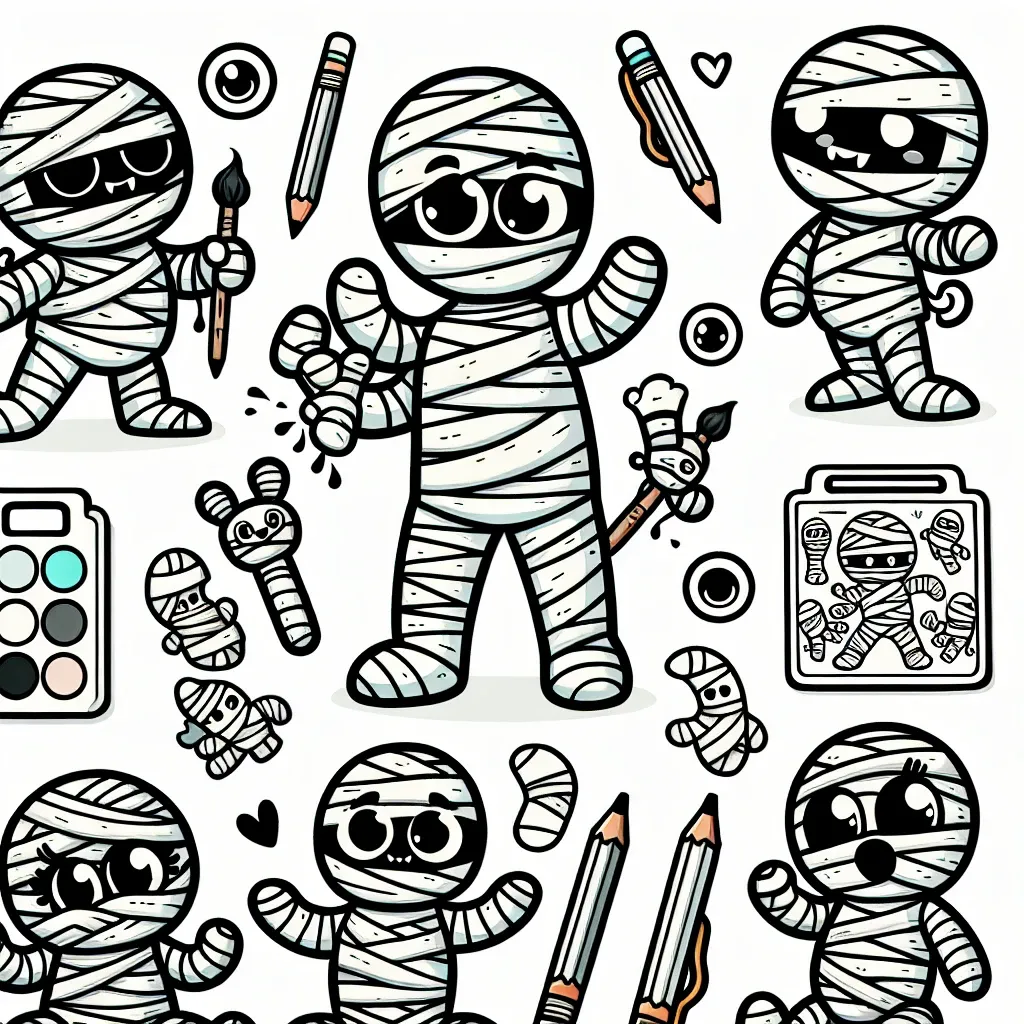 Get Wrapped Up in Fun with Our Mummy Coloring Page Collection!