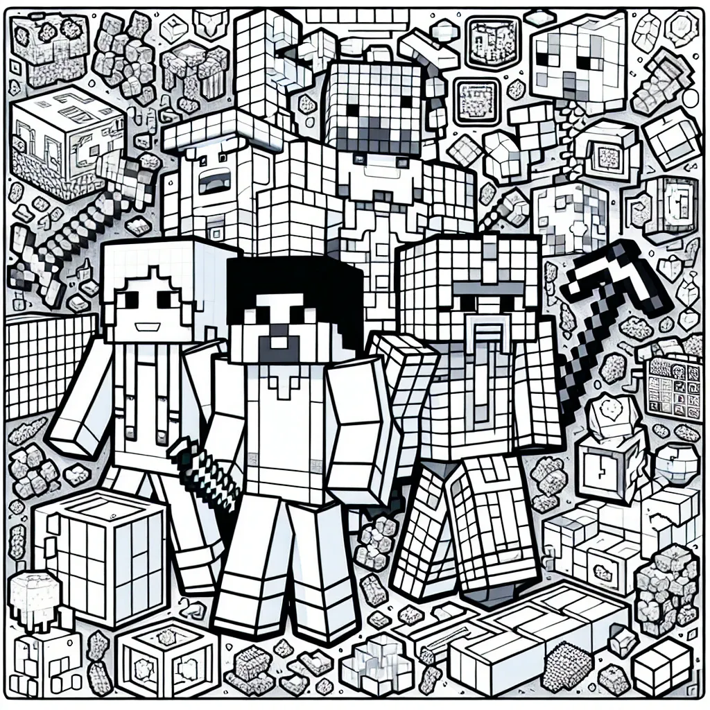 Get Creative with Coloring Page Minecraft: Explore Endless Fun with Minecraft Themed Coloring Pages!