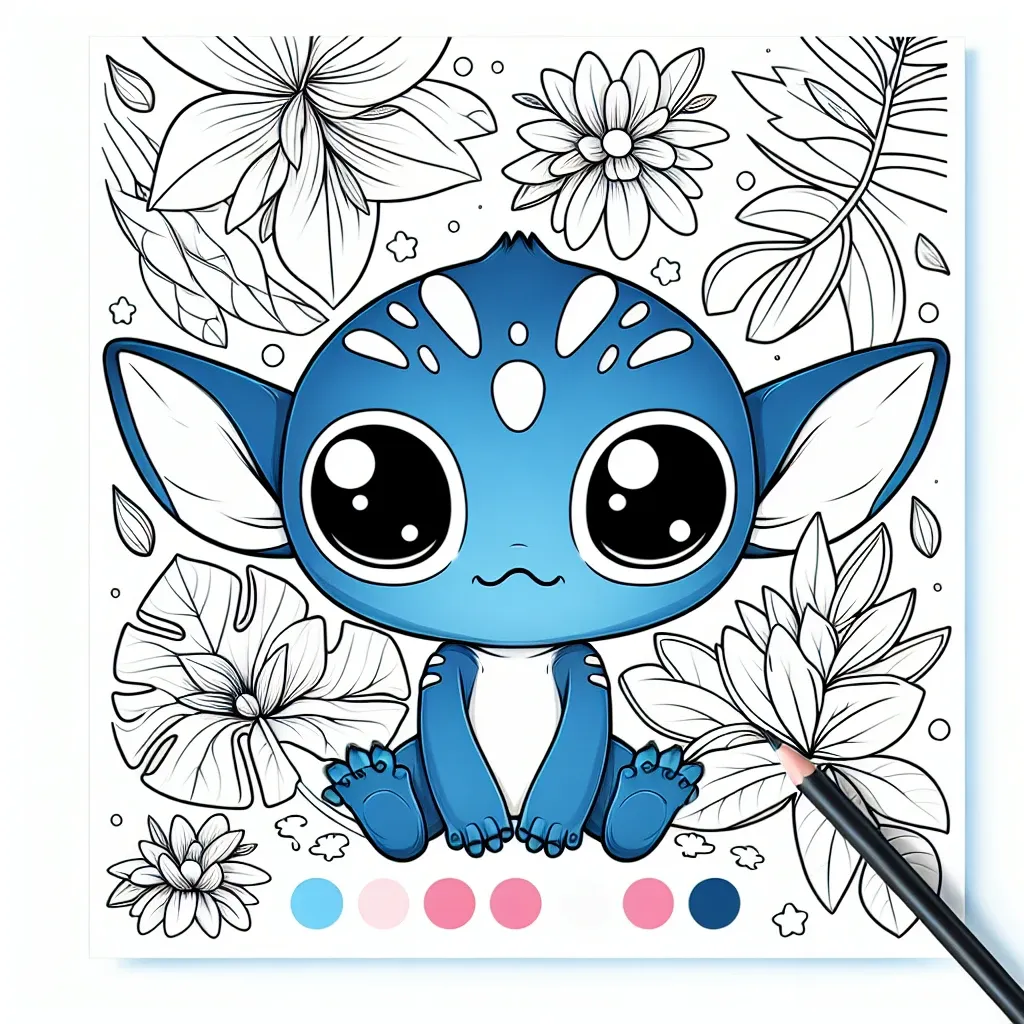 Get Creative with Our Stitch and Angel Coloring Page – Perfect for Fans of Lilo & Stitch!