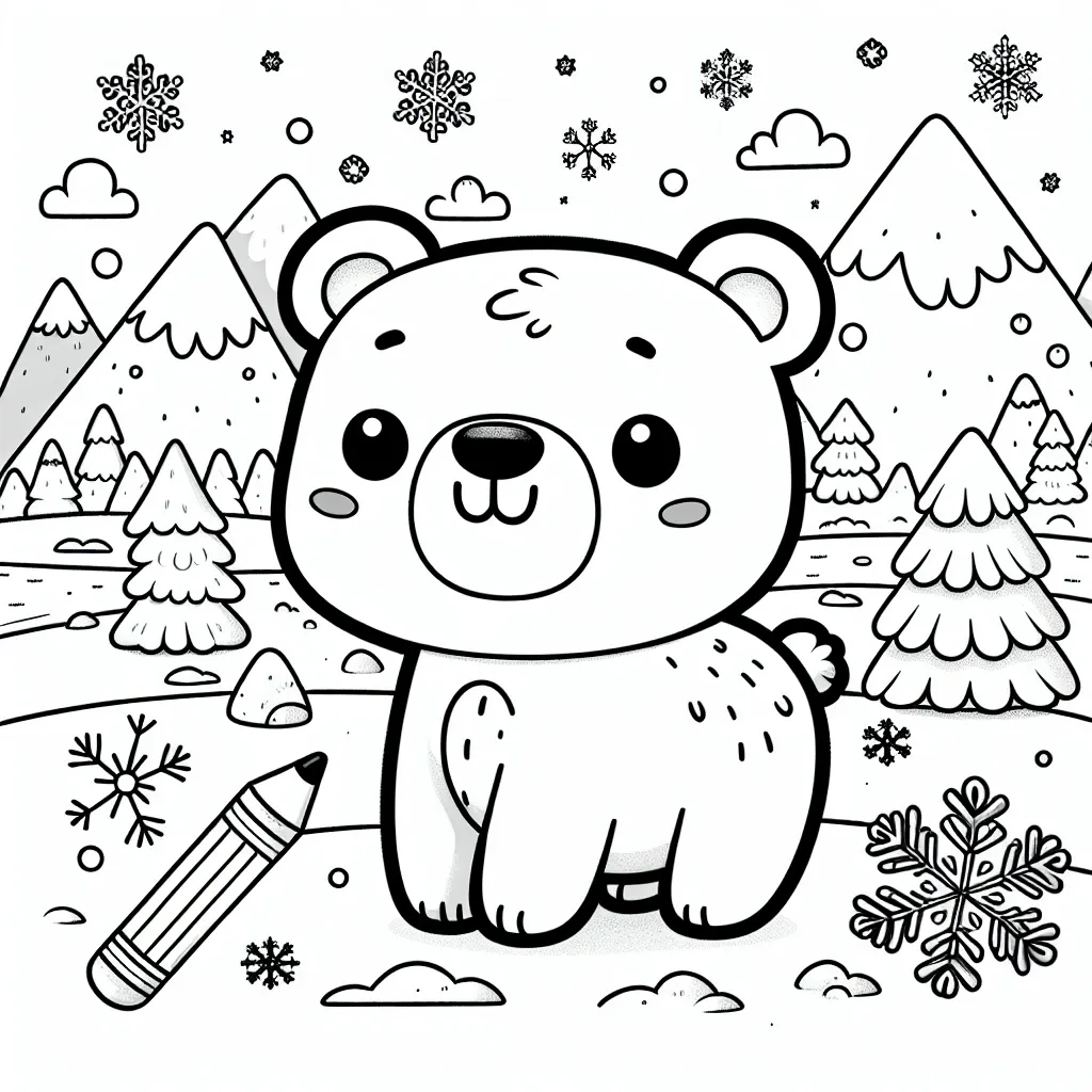 Free Printable Polar Bear Coloring Page: Arctic Fun for Kids!