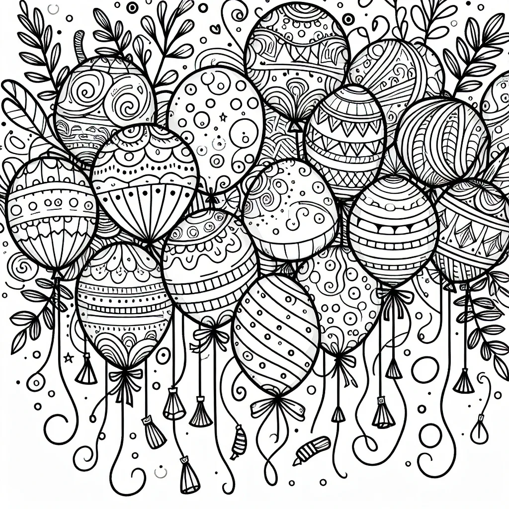 Get Creative with our Fun Balloon Coloring Page Designs!