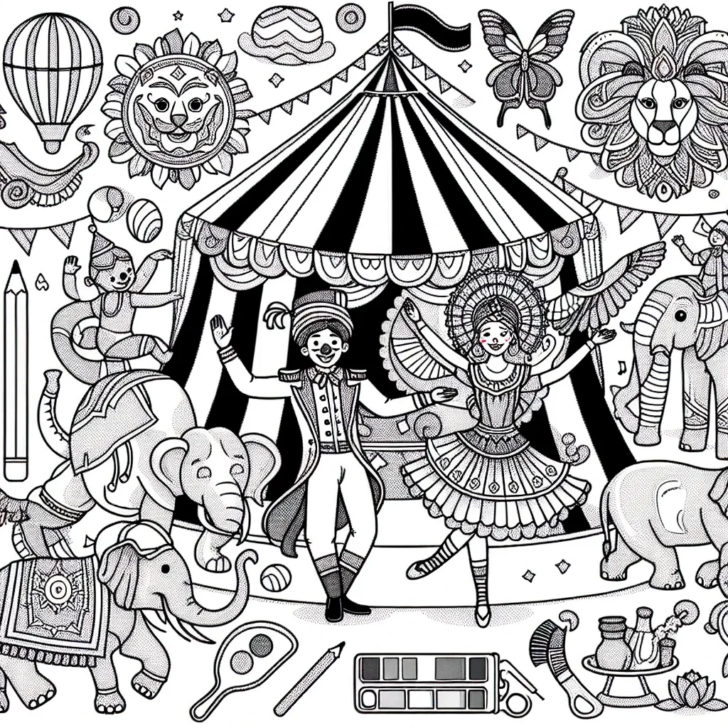 Step Right Up to the Amazing Digital Circus Coloring Page – Fun for All Ages!