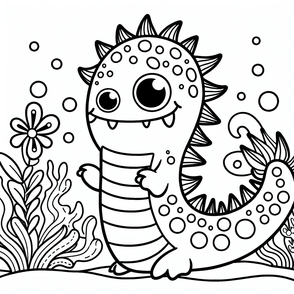 Dive into Fun with Our Sea Monster Coloring Page Collection!