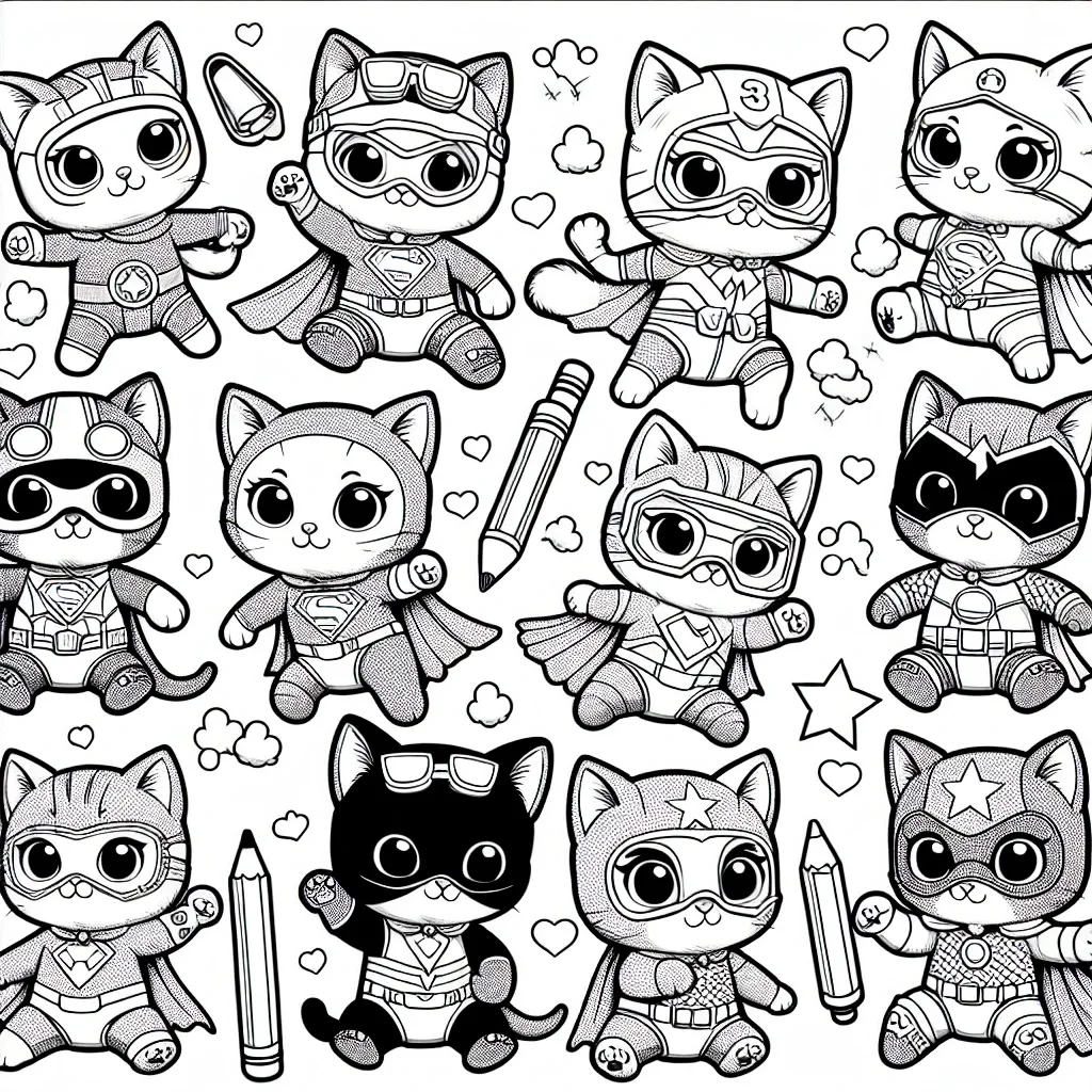 Unleash Your Creativity with our Superkitties Coloring Page Collection!