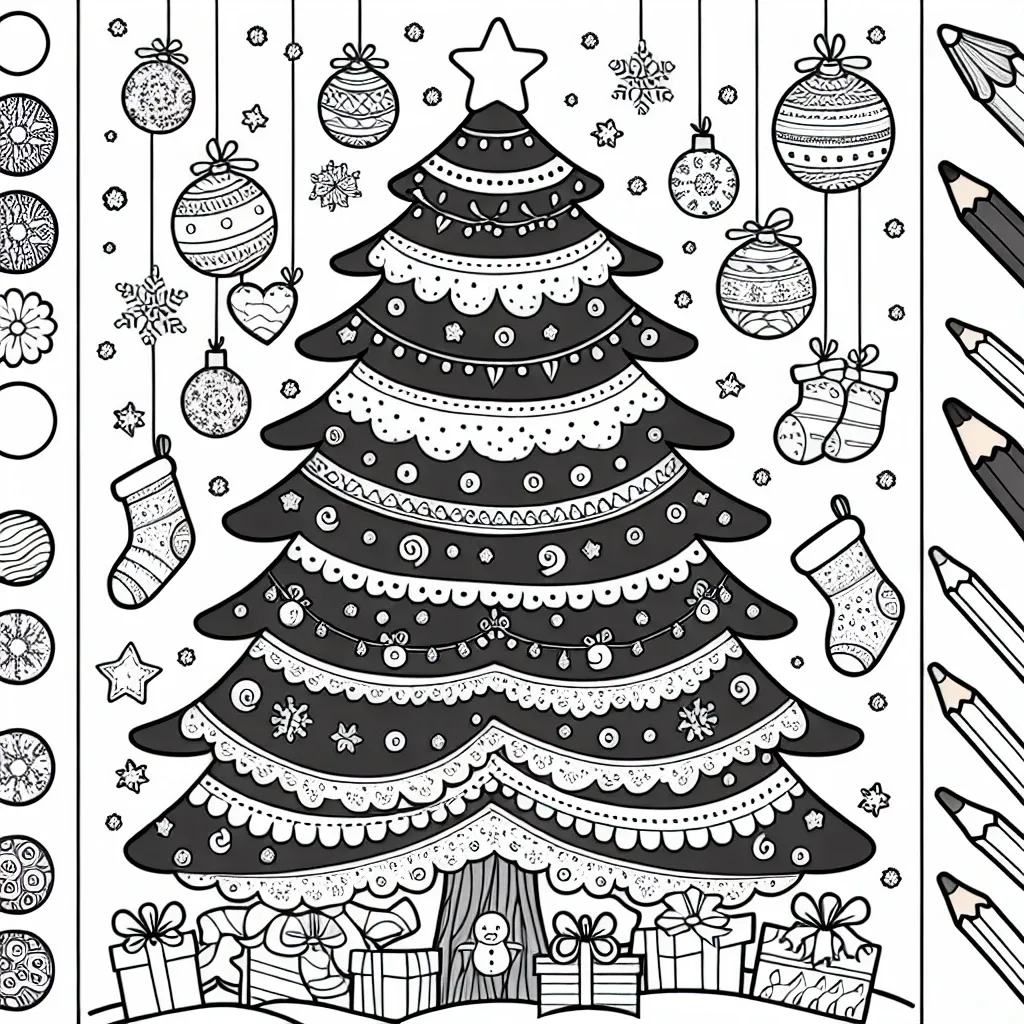 Get Festive with Our Blank Christmas Tree Coloring Page – Perfect for Holiday Fun!