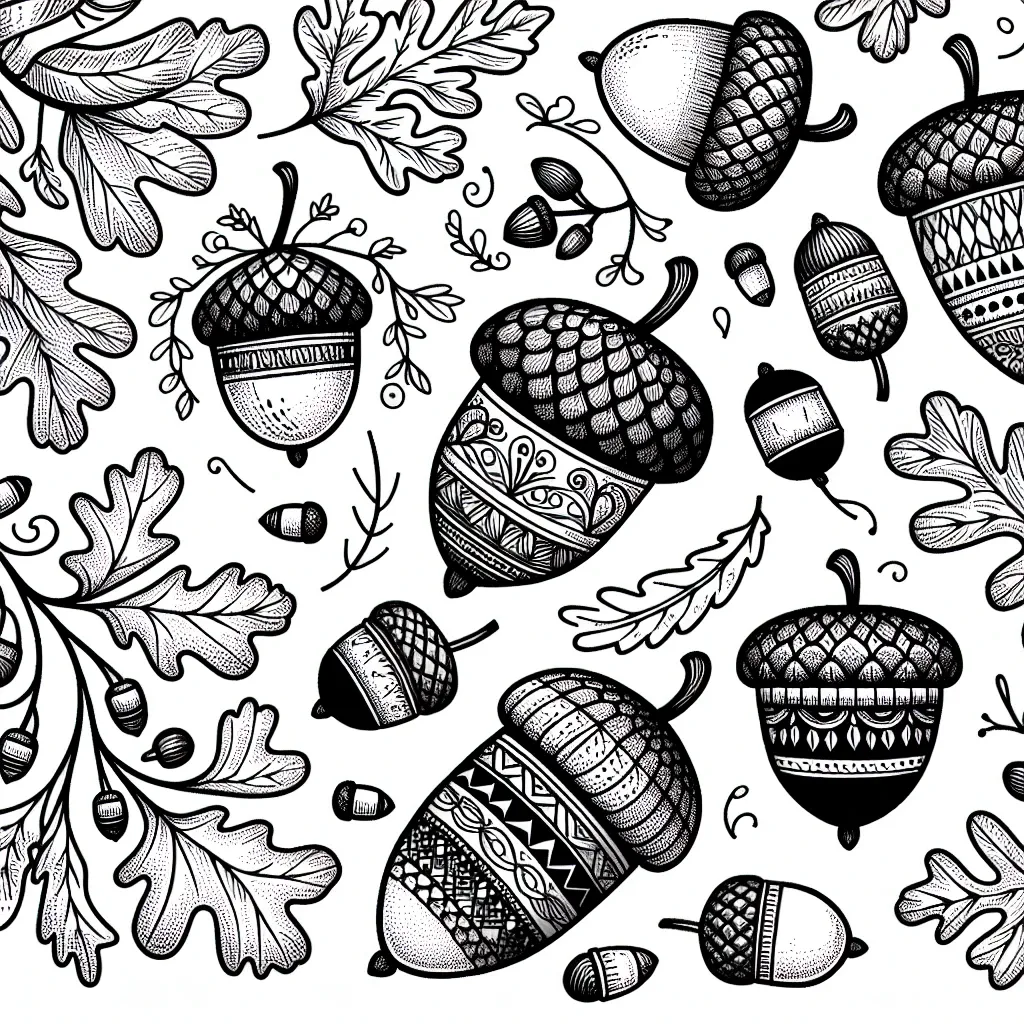 Get Creative with Our Acorn Coloring Page – Perfect for Fall Fun!