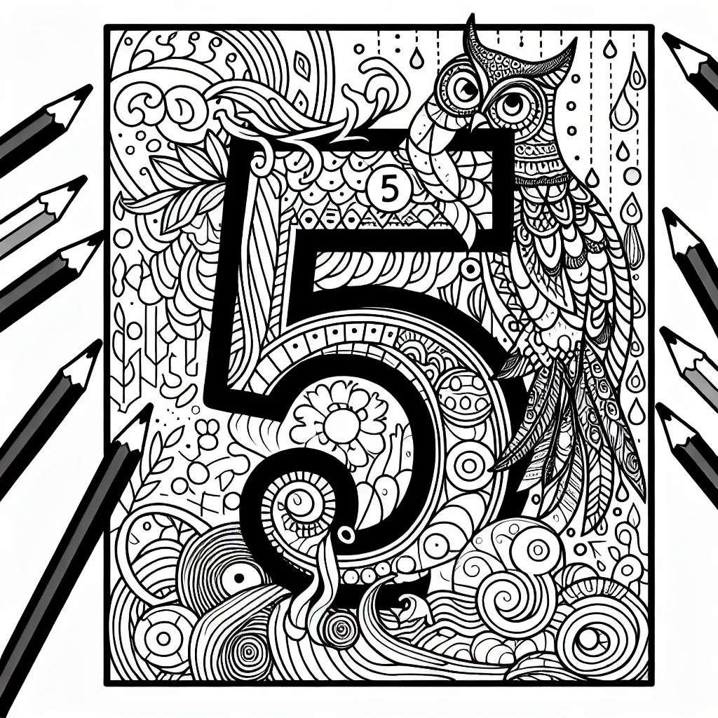 Discover Fun and Educational Number 5 Coloring Page for Kids on Our Site!