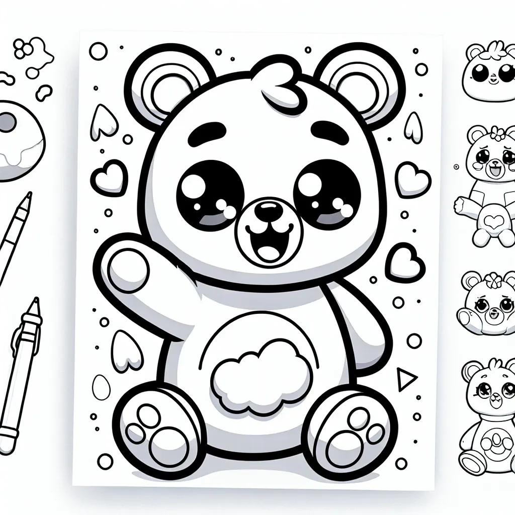 Unleash Your Creativity with Our Adorable Gummy Bear Coloring Page Collection!