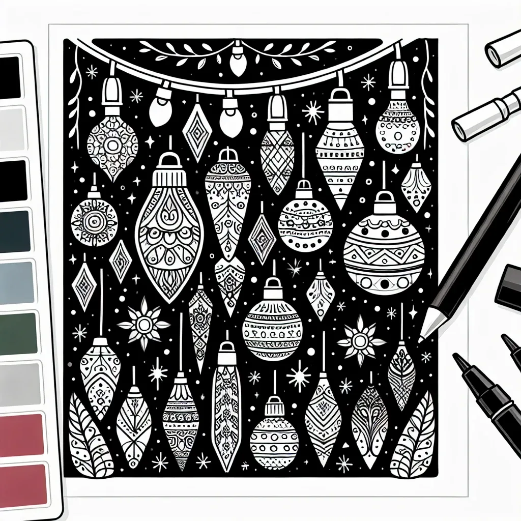 Get Festive with our Christmas Light Coloring Page Collection!