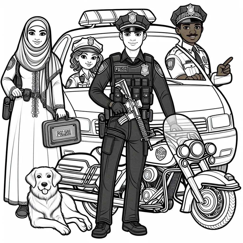 Unleash Your Creativity with Our Police Coloring Page Collection!