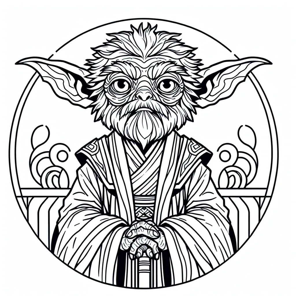 Unleash Your Creativity with Our Yoda Coloring Page: Perfect for Star Wars Fans of All Ages!